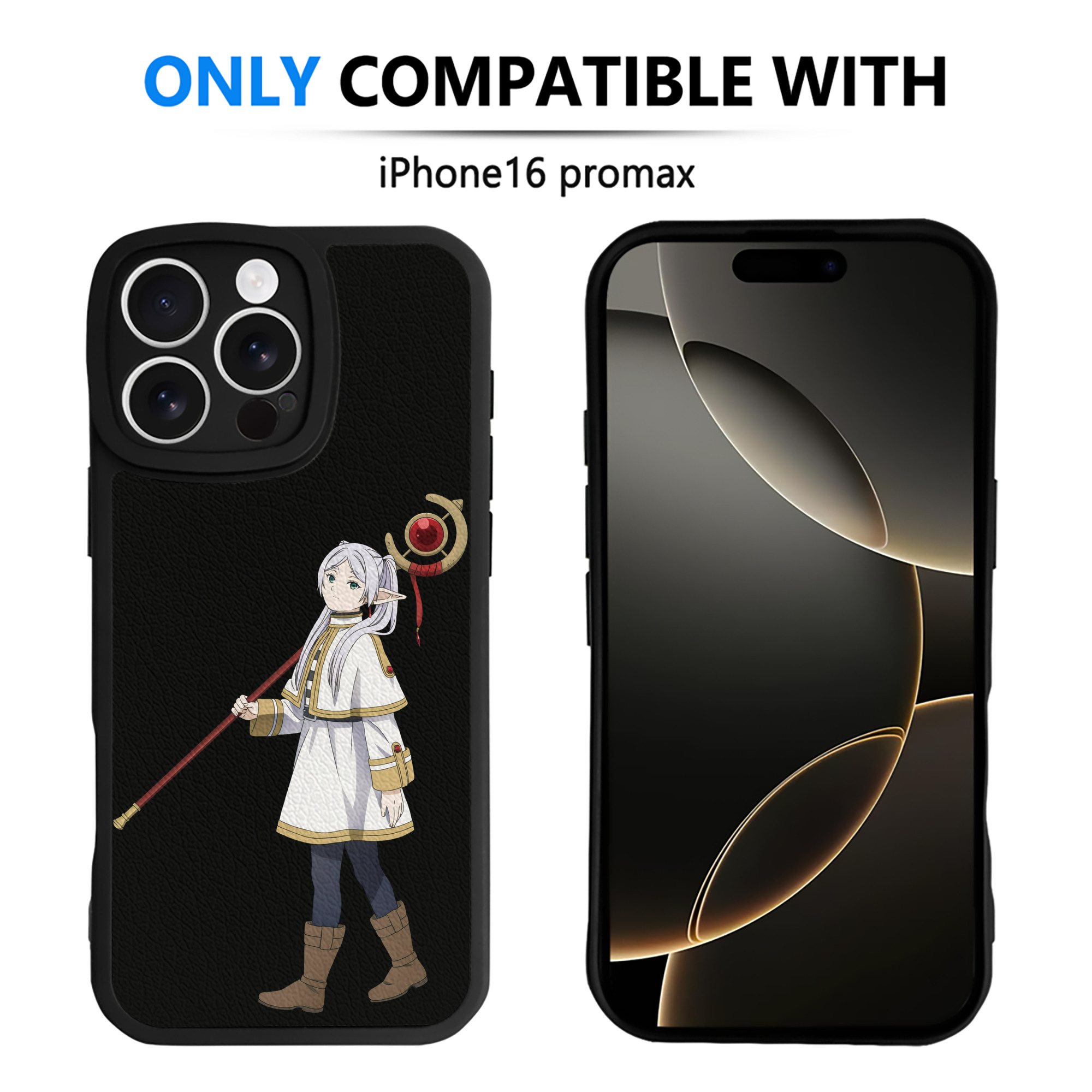 （画像用） 葬送のフリーレン Frieren 【iPhone 16シリーズ対応】シリコンスマホケース（レザー調） 材質：シリコン